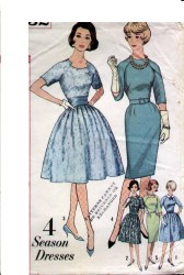 4232 62 4 SEASONS STRT-FLARE RAGLAN DRESS,COLLAR PATTERN 14 34